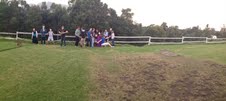 Panoramic shot of some of us when we first arrived in George.
